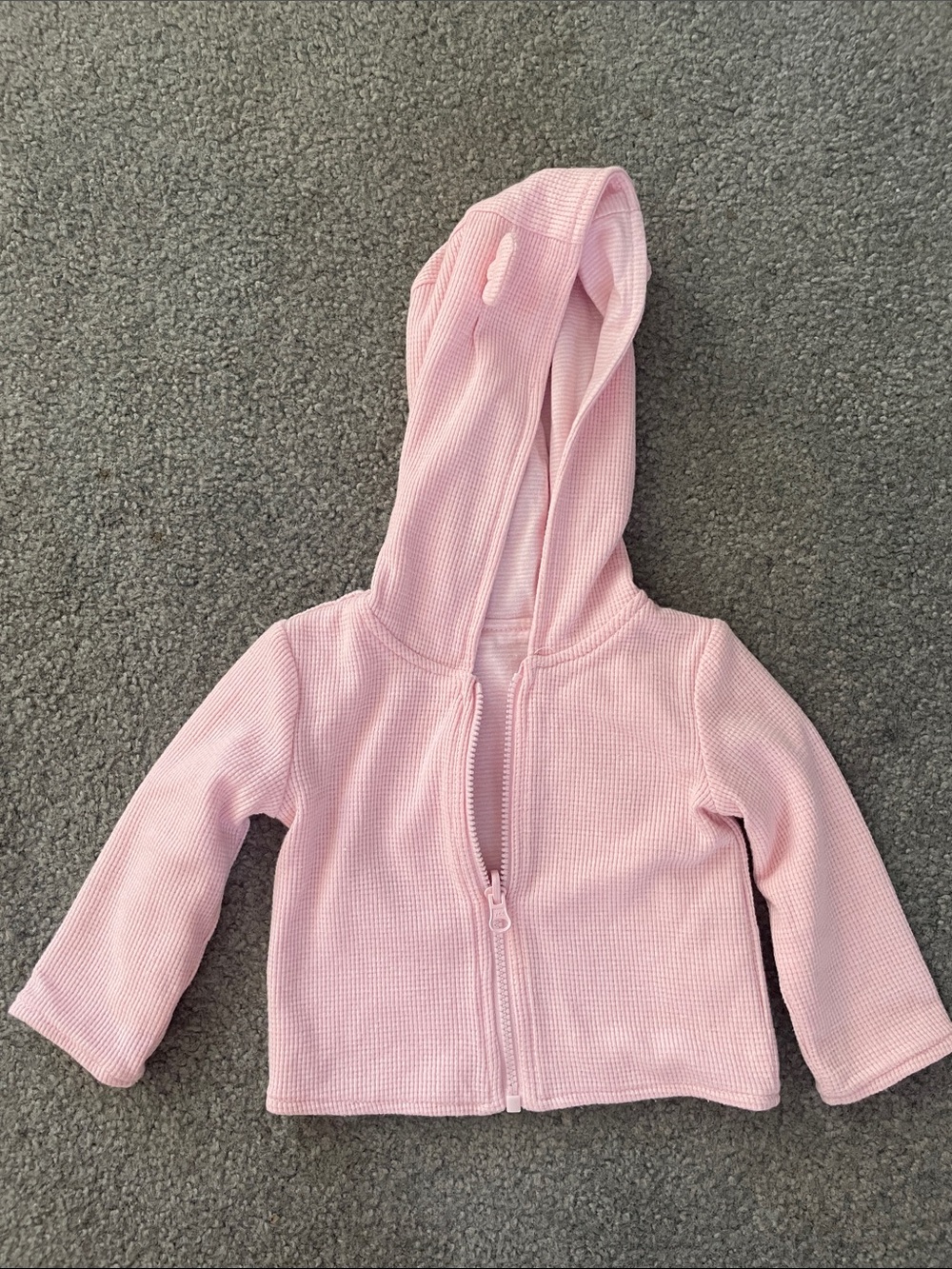 okie dokie Light Pink Hooded Zip-Up Sweatshirt